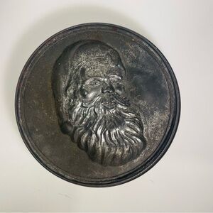 Vintage Metal Santa Claus Pie Cake Pan